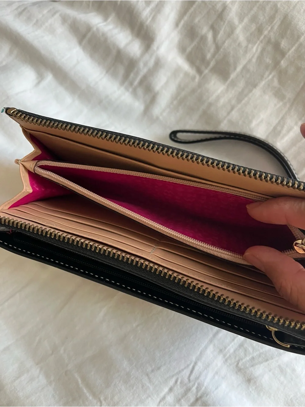 Kate Spade Black Leather Wallet Wristlet